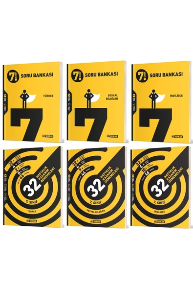 Hız Yayınları Hız 2025 7. Sınıf Türkçe + Sosyal + İngilizce Soru + 36 Haftalık Deneme Seti 6 Kitap ürün görseli