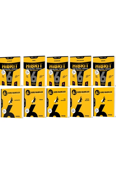 Hız Yayınları Hız 2026 6. Sınıf Matematik Türkçe Fen Sosyal İngilizce Soru + Hibrit - Konu Seti 10 Kitap ürün görseli