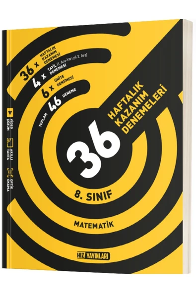 Hız Yayınları HIZ YAYINLARI 8. SINIF LGS'YE HAZIRLIK  MATEMATİK DENMESİ 36 HAFTA TEKRAR DENEMESİ ürün görseli