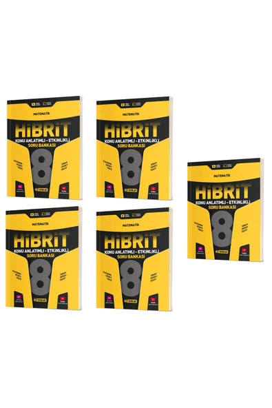 Hız Yayınları 8. Sınıf Matematik Hibrit Soru Bankası (5 Adet Aynı Kitap) ürün görseli