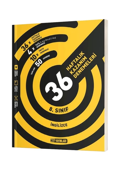 Hız Yayınları 8. Sınıf Tüm Dersler 6'lı 36 Haftalık Kazanım Denemeleri 2024/25 Dönem - Yaprak Test ile - Resim 4