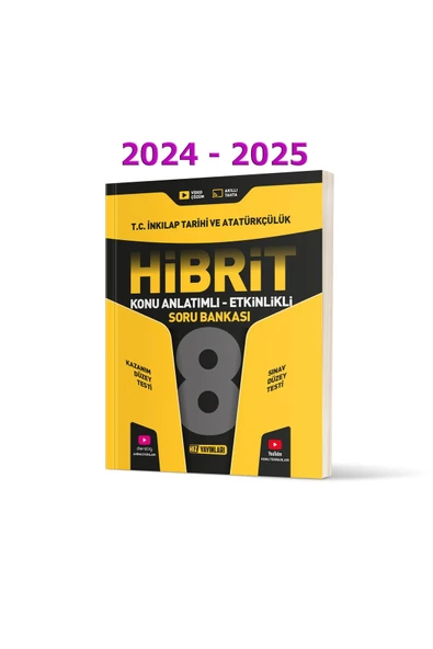 Hız Yayınları 8. Sınıf HIZ 2024-2025 LGS 8. SINIF HİBRİT T.C. İNKILAP TARİHİ VE ATATÜRKÇÜLÜK SORU BANKASI ürün görseli