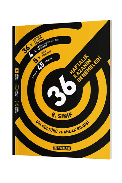 Hız Yayınları 8. Sınıf Tüm Dersler 6'lı 36 Haftalık Kazanım Denemeleri 2024/25 Dönem - Yaprak Test ile - Resim 6