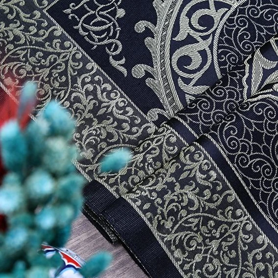 Hediyelik İpek Nur Tafta Seccade Koyu Siyah 68x110 cm - 200 gr - 7