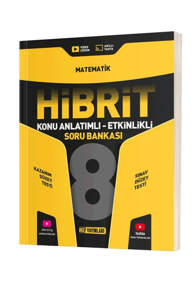Hız Yayınları 8.Sınıf Matematik Hibrit Konu Anlatım - Soru Bankası - 36 Hafta Deneme Fırsat Seti 2024/25 Dönem - Resim 2