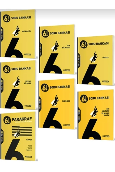 Hız Yayınları Yayınları 6. Sınıf Matematik Fen Türkçe İnkılap Din İngilizce Paragraf Soru Bankası Set 7 Kitap ürün görseli