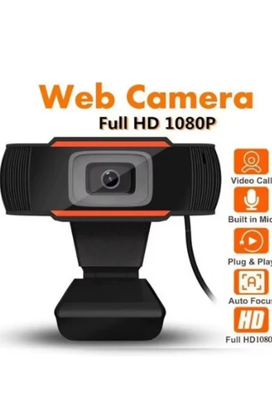 WebCam Orjınal 1080p Konferans Kamera Dahili Mikrofon Chat Görüntülü Sohbet Yayın Kamerası HD Video - 2