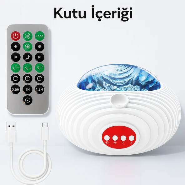 YH12 2 si 1 Arada Akıllı Yıldız projeksiyon Renkli Işık Gösterileri  Bluetooth Hoparlör - 7