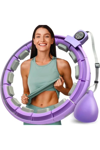 Hepitop Akıllı Hulahop – Ayarlanabilir, Düşmeyen, Kalori Sayarlı Fitness Hula Hoop – Evde Spor &