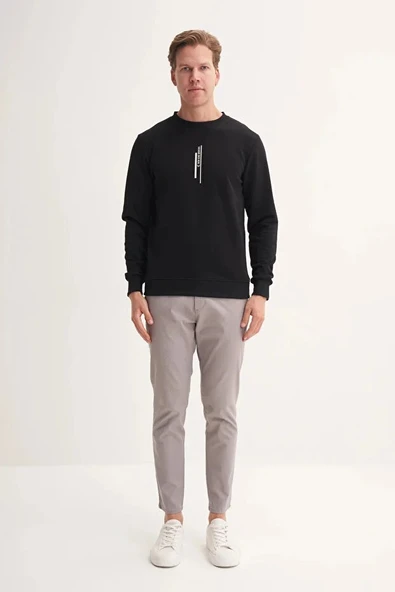 Cazador Slim Fit Mevsimlik 3 İplik Pamuk Karışımlı Sweatshirt-54185 ürün görseli 1