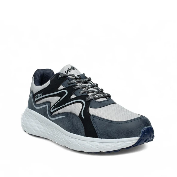 VOLİS SİYAH Memory Foam Taban Günlük Bağcıklı Erkek Sneaker Ayakkabı - Resim 4