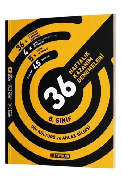 Hız Yayınları Hız 2024 8. Sınıf Lgs Din Kültürü 36 Haftalık Kazanım Denemeleri ürün görseli