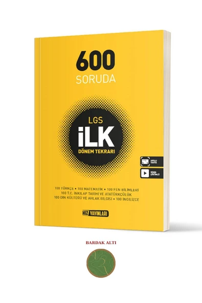 paraf yayınları Hız Yayınları Lgs 8. Sınıf 600 Soruda 1. Dönem Tekrar Soru Bankası ürün görseli