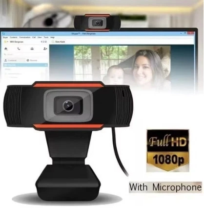 WebCam Orjınal 1080p Konferans Kamera Dahili Mikrofon Chat Görüntülü Sohbet Yayın Kamerası HD Video - 1