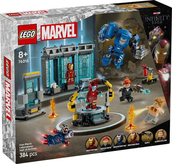 LEGO Marvel Iron Man'in Laboratuvarı Zırh Salonu 76315 - Resim 2