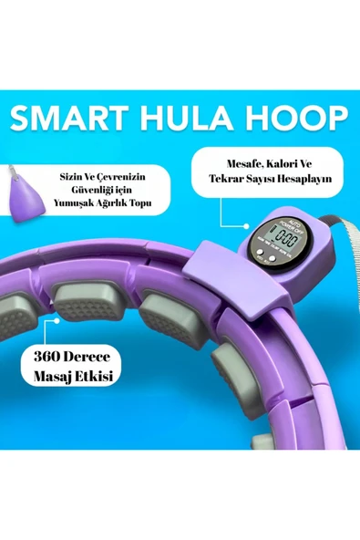 Hepitop Akıllı Hulahop – Ayarlanabilir, Düşmeyen, Kalori Sayarlı Fitness Hula Hoop – Evde Spor & - 4