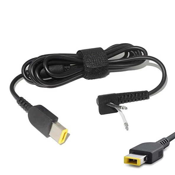 Lenov uyumlu adaptörler için kare uç tamir kablosu 1m - Resim 2