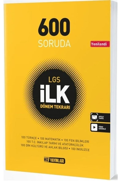 Hız Yayınları Hız 600 Soruda Lgs Ilk Dönem Tekrar ürün görseli