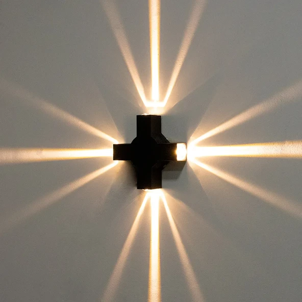 Elektrikle Çalışır, 4 Watt, Modern Tasarım İç ve Dış Mekan Duvar Apliği, 3200 Kelvin, 220V Led Aplik - Resim 7