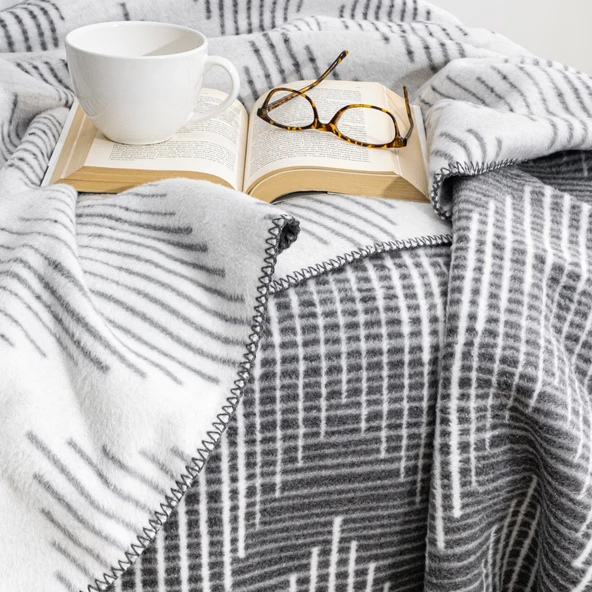 Schafer Home Bloom TK Battaniye 150x220 Cm 1 Parça-Gri - 2