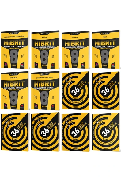 Hız Yayınları Hız 2025 8. Sınıf Tüm Dersler Hibrit Konu Anlatımlı Soru + 36 Haftalık Deneme Seti 12 Kitap ürün görseli