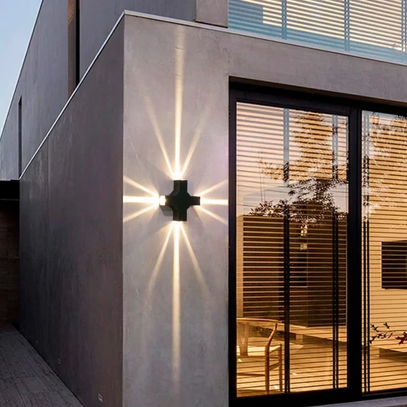 Elektrikle Çalışır, 4 Watt, Modern Tasarım İç ve Dış Mekan Duvar Apliği, 3200 Kelvin, 220V Led Aplik ürün görseli 1