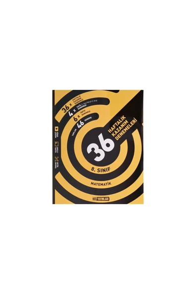 Hız Yayınları HIZ YAYINLARI 8.SINIF MATEMATİK 36 HAFTALIK KAZANIM DENEMELERİ ürün görseli