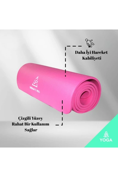 Hepitop 10 mm Kalınlıkta Kaymaz Yoga ve Pilates Matı – Egzersiz Spor Minderi 185 x 61 Cm - 2