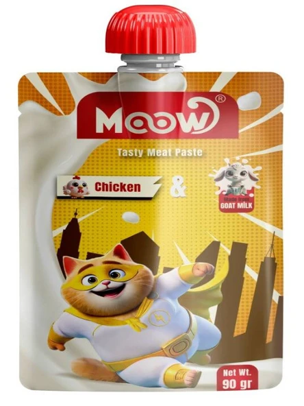 Moow - Taze Tavuklu&Keçi Sütlü Kedi Et Ezmesi 90gr