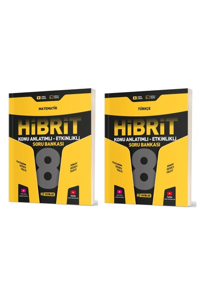 Hız Yayınları Hız Lgs 2025 8. Sınıf Matematik + Türkçe Hibrit Etkinlikli Soru Seti 2 Kitap - 1
