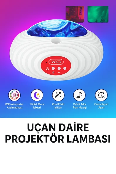 YH12 2 si 1 Arada Akıllı Yıldız projeksiyon Renkli Işık Gösterileri  Bluetooth Hoparlör - 2