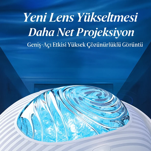 YH12 2 si 1 Arada Akıllı Yıldız projeksiyon Renkli Işık Gösterileri  Bluetooth Hoparlör - 5