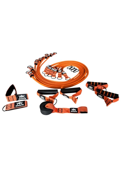 Hepitop 18 Parça Latex Direnç Lastiği Seti Kapı Arkası Direnç Bandı 145 Kg Direnç Ağırlığı - Resim 6