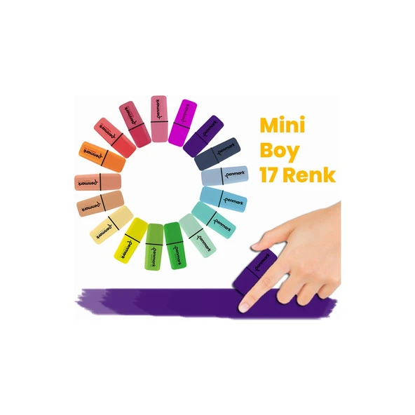 Penmark Mini Fosforlu Kalem 17 Renk - 2