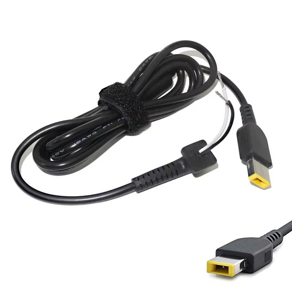 Lenov uyumlu adaptörler için kare uç tamir kablosu 1m - Resim 3