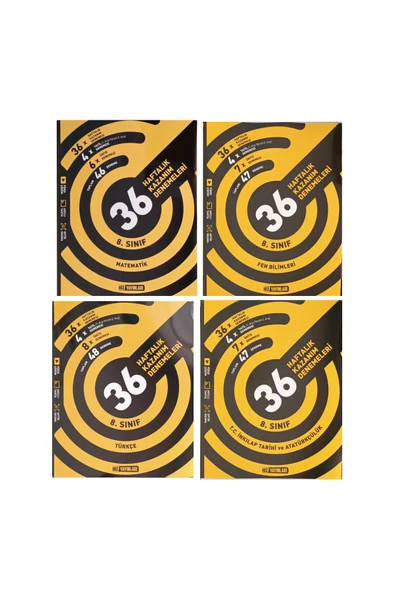 Hız Yayınları 8.Sınıf LGS Matematik Fen Türkçe İnkılap 36 Haftalık Kazanım Denemeleri ürün görseli