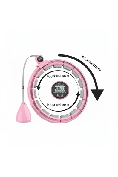 Hepitop Akıllı Hulahop – Ayarlanabilir, Düşmeyen, Kalori Sayarlı Fitness Hula Hoop – Evde Spor & - 2