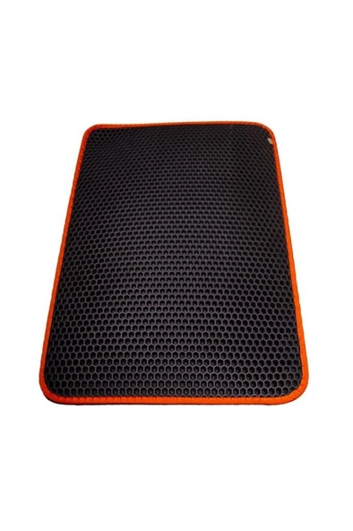 Cattie Kum Toplayıcı Fonksiyonel Kedi Paspası Altıgen Model M Boy - Orange 37-50 cm - 2