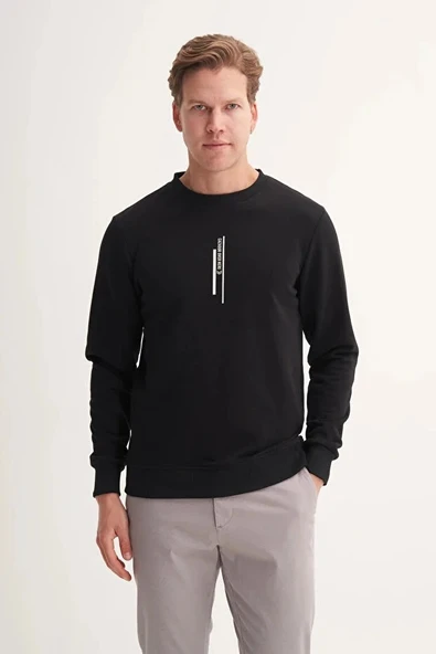 Cazador Slim Fit Mevsimlik 3 İplik Pamuk Karışımlı Sweatshirt-54185 - Resim 2