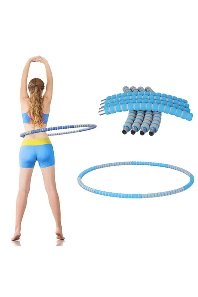 Hepitop 8 Parça Ağırlıklı Metal Hulahop Büyük Boy 85 Cm Çapında 750 GR Hula Hoop - 2