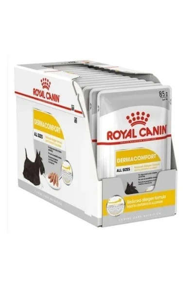 Royal Canin Dermacomfort Loaf Tüm Irklar İçin Yetişkin Köpek Yaş Maması 85Gr x 12 Adet - 1