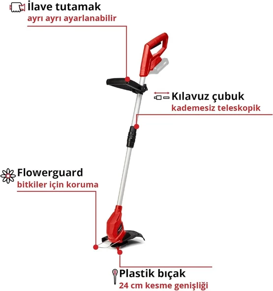 Einhell GC-CT 18/24 Solo Kenar Kesme Makinesi ( Akü ve Şarj Hariç) - Resim 2