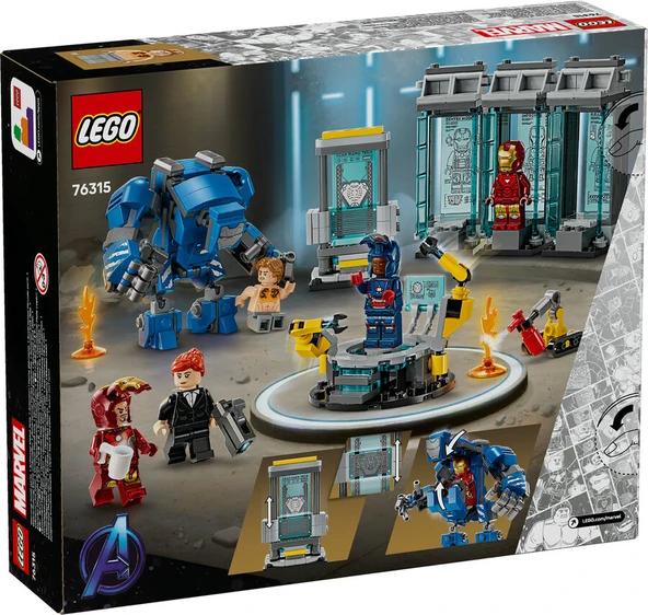 LEGO Marvel Iron Man'in Laboratuvarı Zırh Salonu 76315 - Resim 7