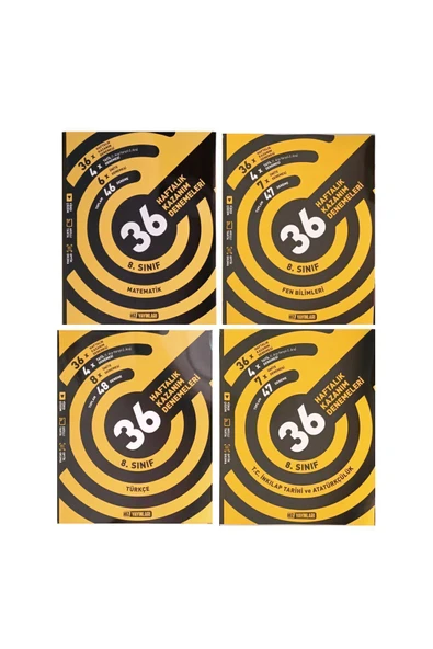 Hız Yayınları HIZ YAYINLARI 8.SINIF MATEMATİK FEN TÜRKÇE İNKILAP 36 HAFTALIK KAZANIM DENEMELERİ 4 KİTAP SET ürün görseli