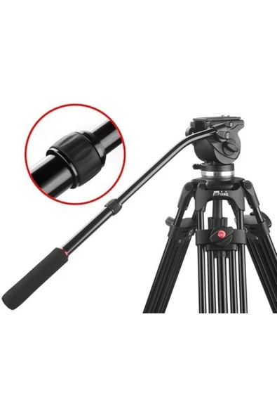 Jieyang JY0606B Video Tripod 185CM 0606 Kafa ile - Resim 2