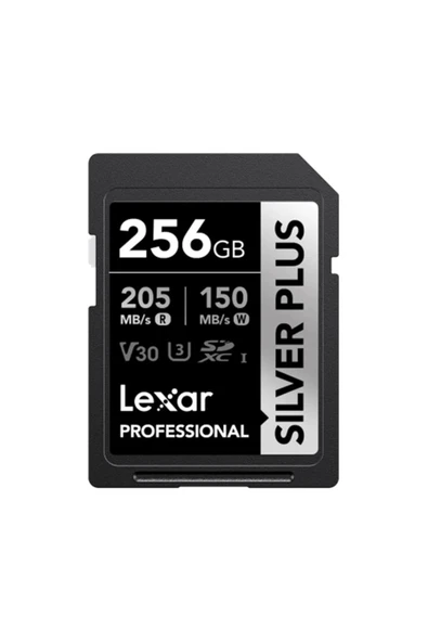 Lexar 256GB LEXAR LSDSIPL256G-BNNNG PROFESSIONAL SILVER PLUS SDXC UHS-I CARDS UP TO 205MB/S READ 150MB/S W - 1