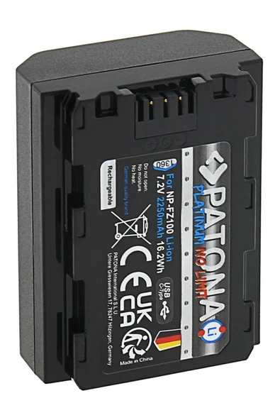 Patona Platinum Sony Np-fz100 Usb-c Girişli Batarya Pil Uyumlu - Resim 4