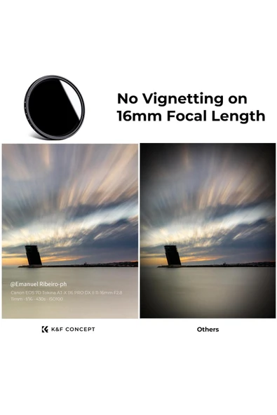 K&F CONCEPT 77 Mm Varıable Değişken Nd2-400 Filtre (1-9 Arası ) - Resim 5