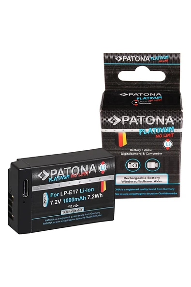 Patona Platinum Canon Lp-e17 Usb-c Girişli Batarya Pil ürün görseli