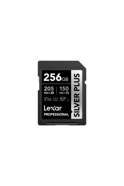Lexar 256GB Lexar LSDSIPL256G-BNNNG Professıonal Sılver Plus Sdxc Uhs-I Cards Up To 205MB/S Read 150MB/S W ürün görseli